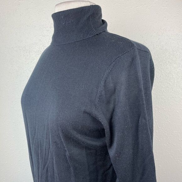 Pre-loved Larry Levine Womens Black Turtleneck Sweater Size M - Picture 4 of 6